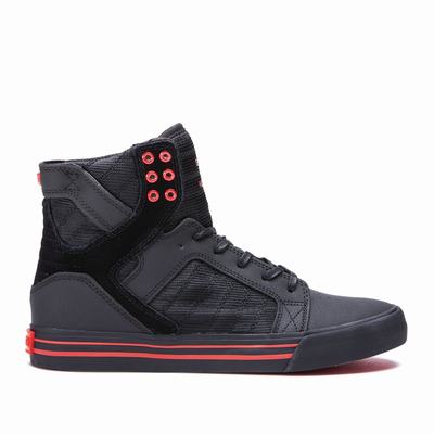 Férfi Supra SKYTOP Magasszárú Cipő HU127408 Sötét Szürke/Fekete